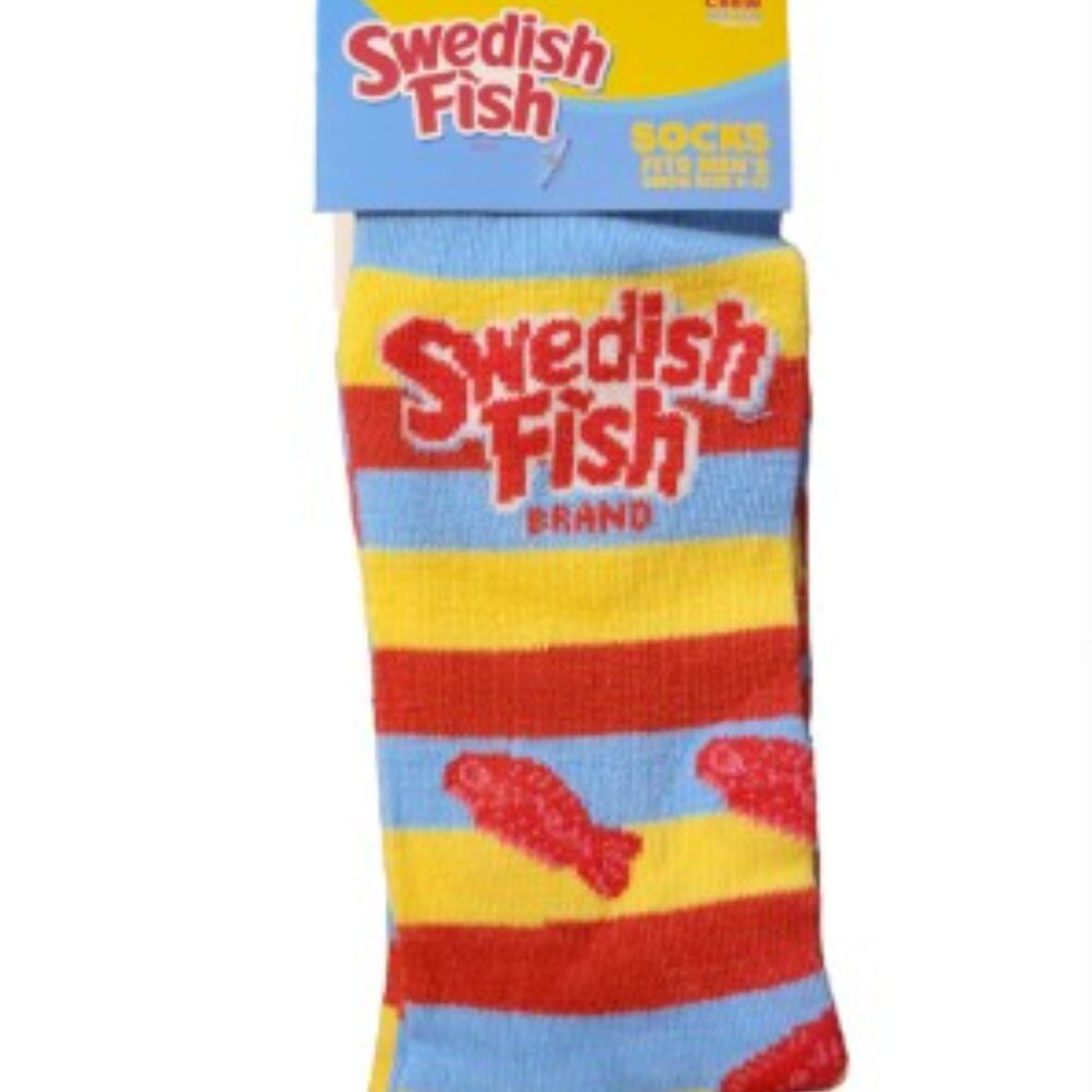 Vibrant Red and Yellow Fish Swedish fish socks